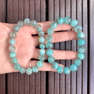 Amazonite stone bracelet in quartz NEW (9-10mm beads) energy stone