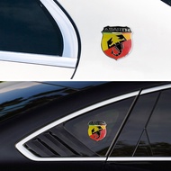 Abarth Scorpion Logo 3D Metal Aluminum Emblem Sticker Car Body Fender Tail Trunk Decorative Decal