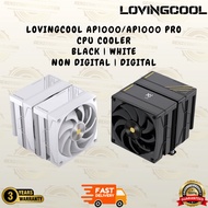 LOVINGCOOL AP1000/AP1000 PRO DUAL TOWER CPU COOLER 12CM FAN w TEMPERATURE DISPLAY