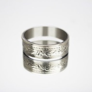 哥倫比亞硬幣戒指 20 分 1975 年男士硬幣戒指 女士硬幣戒指