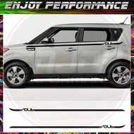 2PCS Car Side Body Stripes Stickers Kia Soul 1 2 3 EV Line Graphics Decoration Auto Accessories Viny