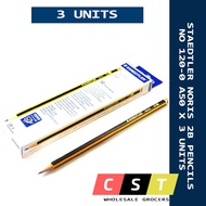 STAEDTLER NORIS 2B PENCILS N0. 120-0 A50 X 3 UNITS