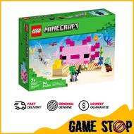 LEGO 21247 Minecraft The Axolotl House Set, Buildable Underwater Base with Diver Explorer