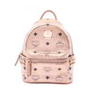 【二手】 MCM STARK Visetos 粉金 PVC 塗層帆布皮革背包