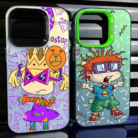 Cartoon Funny R-Rugrats For iPhone 16 15 14 13 12 11 Pro Max XS Max XR 7 8 Plus Phone Case Shockproo