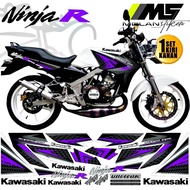 Decal Sticker Striping Variasi Motif Ori Ninja R 150 2013 Putih Pink / Ninja Ss 150 - Ninja R/Ss 2 T