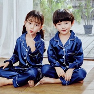 Children's Satin Pajamas 3-14 Years Old Long Pants Comfortable Fabric STB01