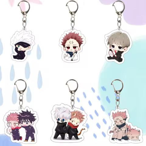 Anime Character Image Acrylic Keychain for Jjk Satoru Gojo Ryomen Sukuna Inumaki Toge Yuji Itadori C