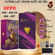OPPO A95 - A95 5G - A96 - A97 OG Purple Tempered Glass Super Quality With super smooth nano-coated g