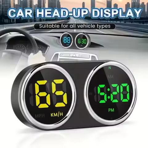 7 Color Switching GPS Car Digital Speedometer Digital Clock 2in1 Vehicle Speed Meter with KMH MPH Di