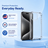 [Official] HIGHON Korea iPhone 15 Series High Shell Slim Bumper Gel Hard 1.5T Clear Shockproof Casin
