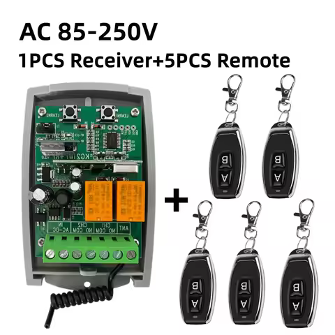 1PC 2 Channel WIFI Tuya Smart Remote Control External Receiver Garage Gate Opener Controller with 1P