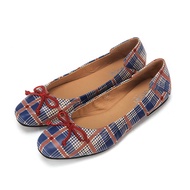 Pabder CS25421 Plaid Ballerina Flats Red
