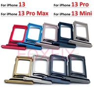 Sim Tray For iPhone 13 Pro Max Mini Dual SIM Card Holder Tray Slot Holder Adapter Socket Replacement