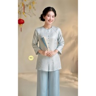 DL157 BLUE BROADGER, ba ba Gam - Cool, luxurious, beautiful fabric, fast delivery, BLUE clothes for 