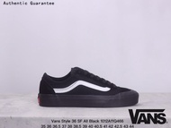 แวนส์ Vans Style 36 SF All Black Killer Whale Half Cab Skate Shoes ของ แท้ Outdoor Shoes รองเท้าผ้าใ