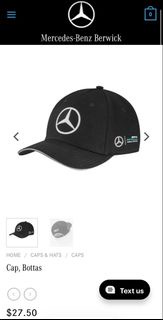 Mercedes Benz bottas cap帽 全新