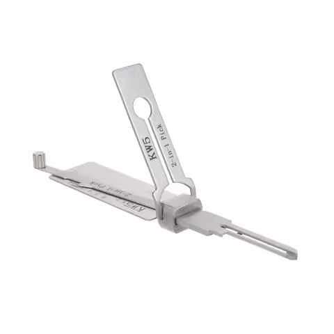 KW5 Key Decoder 2-in-1 Stainless Steel Key KW5 Pick Locksmith Tools O-ring Pickup Repair For Straigh