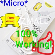 (100% Working) ORIGINAL BOOKA 20W VOOC 7Pin Micro USB Cable Oppo F9 A3s Find 7 7A R9s R7s Plus R15 F11 Realme 3 5 Pro