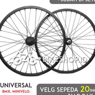 HITAM Wheelset Bicycle Rims Uk 20 Alloy Black Front/Rear Wheel Rims Ready To Be Finished | High Quality.