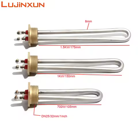 Lujinxun DN25/32mm Heater, 1.0" Electric Heating Element for Boiler Heater/Water Dispenser,110V/220V