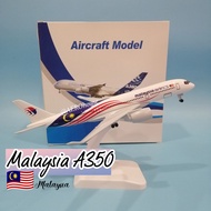 Latest Aeroplane/Aircraft Model- (Big) Malaysia A350 with Malaysia flag pattern (Malaysia Airlines)