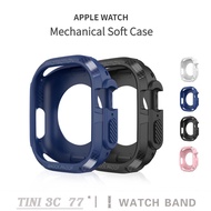 Mechanical Silicone Case For Apple Watch Series 9 8 7 SE Ultra 6 5 4 3 S9 Protective Cover 49mm 40mm 41mm 44mm 45mm Case