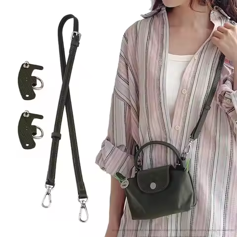 Bag Straps for Longchamp Leather Accessories DIY Mini Transformation Punch Free Shoulder Crossbody C