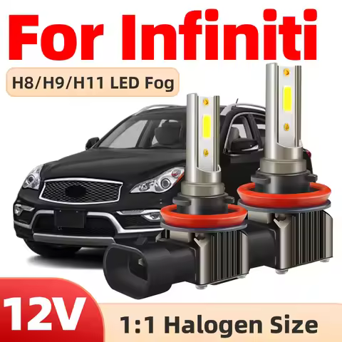 2x For Infiniti FX35 FX37 FX50 M35 M37 M56 QX50 QX56 QX60 QX70 Q40 Q60 EX35 G25 G37 JX35 LED Fog Lig