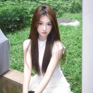 Polka Dot Lace Patchwork Slim Waist T-Shirt with Flutter Sleeve - Women's