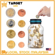 LCD Display Large Size Digital Coin Tabung Duit Counting Money Saving Box Jar (Euro / USD Coin)