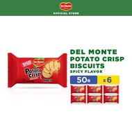 Del Monte Potato Crisp Biscuits Spicy Flavor - Baked, Not Fried! 50g 6pcs