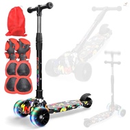 3-wheel Scooter With Function Pads 2-12 Musics Function Pads 4 Adjustable Led Scooter Kids 3-wheel With 4 Adjustable Kids 3-wheel Scooter Led Musics Function Scooter With 4 Flp