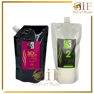 QS Beauty (3D31 + 3D36) Gold Series Rebonding Reconstructor Cream No.1 + Rebonding Neutralizer Cream