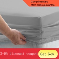 foldable queen size mattress Solid Bed Sheet Fitted Sheet With Elastic Band Plain Bedding King Queen Size Bed Mattress00