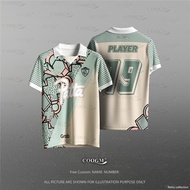 【Free custom name】New Design Retro T shirt Lelaki Thailand Viral Jersey Custom Name High quality Mic