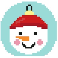 (PDF/XSD) Cross Stitch Pattern - Christmas Ornament Snowman