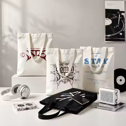 SKZ Canvas Bag,SK 5 Star Bag，SK Ate Bag,dominate bag，STAY fan gift bag, black shoulder tote, daily r