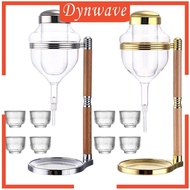[Dynwave] Glasses Sake Set Chilling Clear with Sake Cups Dispenser for Cold sake