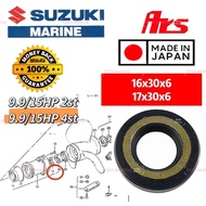 ARS (JAPAN) Oil seal (16x30x6 / 17x30x6), propeller shaft housing for SUZUKI 9.9/15HP 2st/4st Outboa