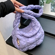 Women Commute Bag Embroidery Thread Cloud Pleated Ladies Tote Bags Quilted Fashion Casual Solid Color Nylon Designer Handbags