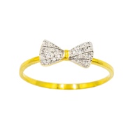 Happy jewelry Bow Ring Real Diamond Gold 37.5% ME649