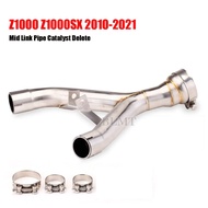 For Z1000 Z1000SX 2010 to 2021 Exhaust Pipe Motorcycle Exhaust System Modify Mid Link Pipe