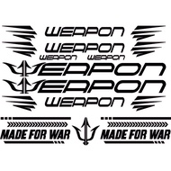 COD Weapon Frame Decals for Mountain Bike