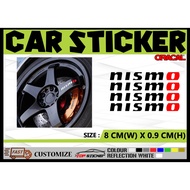 4 PCS NISMO RIM CAR STICKERS KERETA STICKER NISSAN