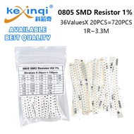(720PCS) 0805 SMD Resistor Assorted Kit 36ValuesX 20PCS 1% 1R 1K 3.3M 10R 10K 3.3K 33K 51R 100K 100R
