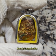 Gold Leklai Pendant 金力泥吊坠 Leklai Amulet 马来西亚力泥 100% Natural Leklai