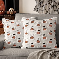 Halloween Pumpkin Ghost Gối bao phủ trang trí Ghost Square Gối Vỏ cho nhà ghế sofa Jn1-VN
