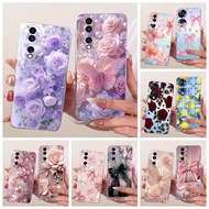 New Casing For Honor 70 FNE-NX9 / Honor 70 Pro / Honor 70 Pro Plus Case FNE-NX9 Beautiful Flower Bow