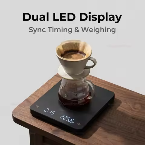 Digital Coffee Scale 0.1g to 3kg with Timer LED Screen USB High Precision Espresso Kitchen Weighing